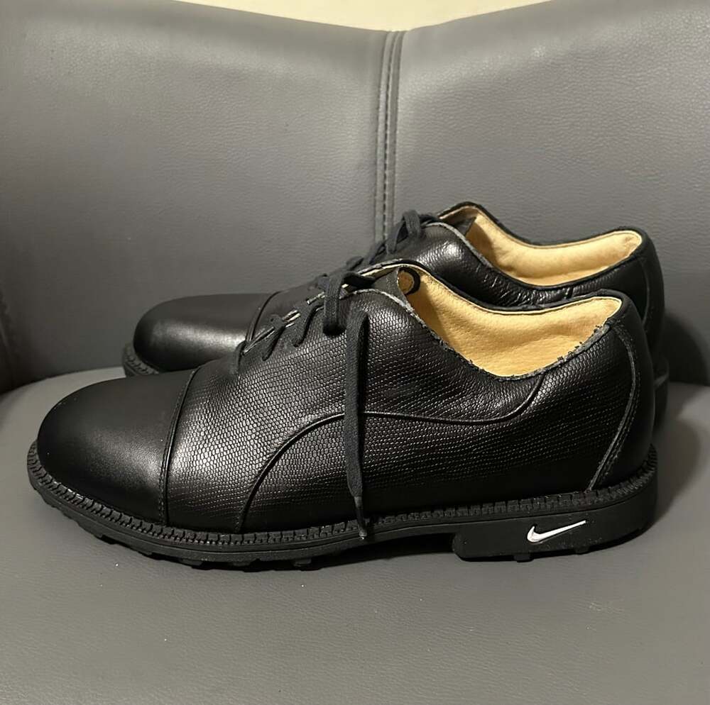 Nike Air Comfort Bella Last Black Leather Golf Shoes 8.5